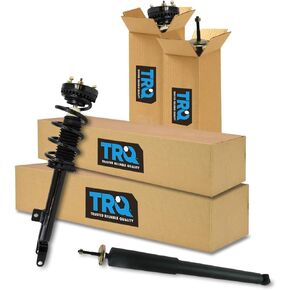 TRQ Front Loaded Complete Strut Spring Assembly & Rear Shock Absorbers for 2011-2017 Dodge Charger R/T & SE RWD / 2012-2017 Dodge Challenger R/T RWD/Rear Wheel Drive Models Only
