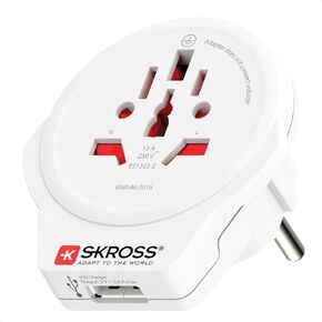 SKROSS World to Europe 1500266 USB 1.0 Travel Adapter