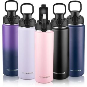 Kids Insulated Water Bottle with Straw,14oz Stainless Steel Water Bottle,BPA-free and Leak-proof,Double Wall Vacuum Water Flask for School,Gifts for Boys and Girls（14oz,Deep Sea Blue）