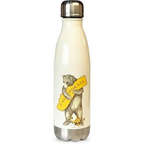 I Love California Bear Hug Stainless Steel Water Bottle - Antique White
