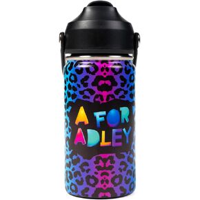 A FOR ADLEY Merch Official Product Adley's Super Cold and Colorful Neon Rainbow Water Bottles For Fun, School, Travel or Anytime You Would Want a Cold Drink (Neon Pink)