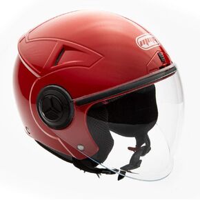 MMG Helmets Open Face Pilot Style Integrated Flip Up Visor DOT - Model 28 (Gray, Large)