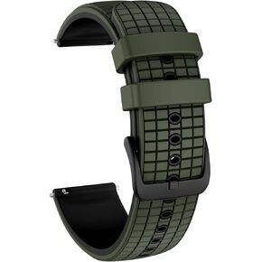 ISABAKE Watch Band for Compatible with Garmin Vivoactive 4/ Samsung Galaxy Watch 46mm, 22mm Silicone Bands for Ticwatch Pro S2//E2/Venu 2/Samsung Gear S3 Classic/Samsung Gear S3 Frontier/ Huawei GT Smartwatch