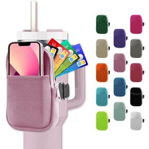 Multifunctional Water Bottle Pouch for Stanley Cups with Adjustable Strap, Gym Accessories for Women, Sports Water Bottle Accessories, Tumbler Pouch for Cards, Keys, Wallet, Earphone, etc