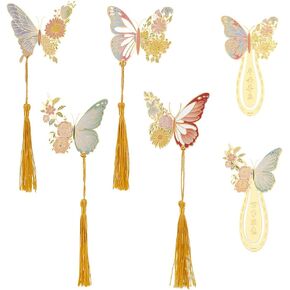 INFUNLY 4 Styles Metal Flower Bookmarks with Chain Rose Metal Bookmark for Reading Lovers Peony Flower Reading Bookmark Metal Flower Book Markers for Friends Readers Graduation Gifts Birthday Gifts