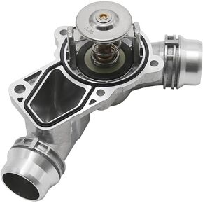 Aluminum Engine Coolant Thermostat Housing,Thermostat Assembly with Housing Replacement for BMW E36/39/46/53/85 X3/5 Z3/4 320i 323i 11537509227,11531437040,11531436823