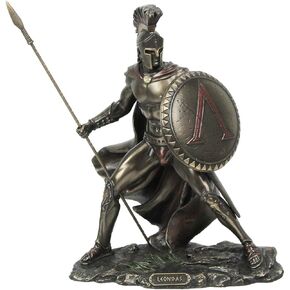 Veronese Design 7 1/4 Inch Spartan King Leonidas Cold Cast Resin Bronze Finish Statue Home Decor