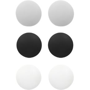 6Pcs 3 Colors Door Stoppers Wall Protector Round Self Adhesive Door Knobs Wall Protectors for Home, Office, School (50mm Dia,White,Grey,Black)