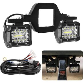 LED Work Light Pods, 4 Inch LED Light Bar with 2.5 Inch Towing Hitch Mount Brackets LED Bar for Truck Trailer SUV Pickup Fit Dual Led Off-Road Driving Light bar