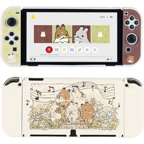 GeekShare Cute Protective Case for Switch OLED Slim Cover Case, Hard PC Protective Shell Compatible with Nintendo Switch OLED - Team Timothy