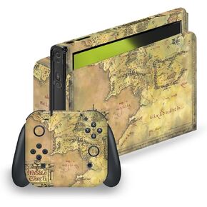 Head Case Designs Officially Licensed The Lord of The Rings The Fellowship of The Ring Group Graphic Art Vinyl Sticker Gaming Skin Decal Cover Compatible with Nintendo Switch OLED Bundle
