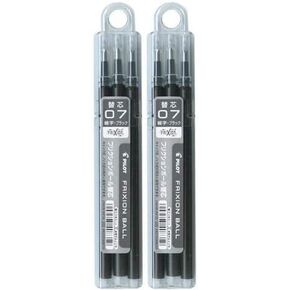 Pilot FriXion Gel Ink Pen Refill-0.7mm-black-pack of 3X2pack value Set