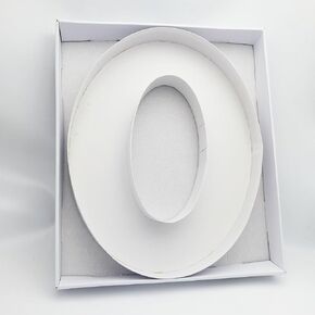 15.7Inch Cardboard Charcuterie Board Number Paper Mache Cut Out Food Sweet Container Tray With Clear Cover (number0)