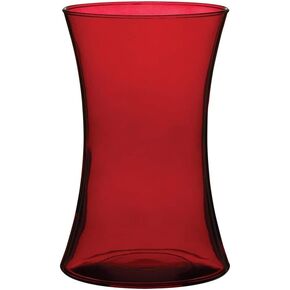 8" Gathering Vase and Flower Guide Booklet - Decorative Glass Flower Vase for Floral Arrangements, Weddings, Home Decor or Office. (Cobalt)