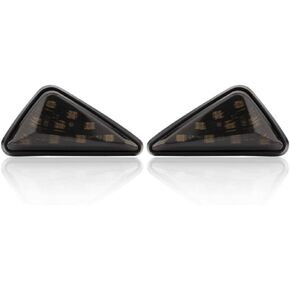 MACHSWON Motorcycle LED Turning Signals Smoke Triangle Flush Mount Waterproof Indicator Light Blinker for 12V Scooters ATV Off-road Motorcycle