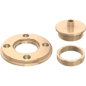 Template Guide Adapter, 1/4 Inch Solid Brass Routing Guide Bushings for Router Templates, Universal Quick Change Bushing Perfect for Routing Bushing Template