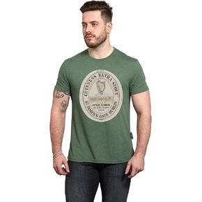 Guinness Green Irish Label Beer Mens Distressed Tshirt | Official Merchandise Gaelic tees Unisex