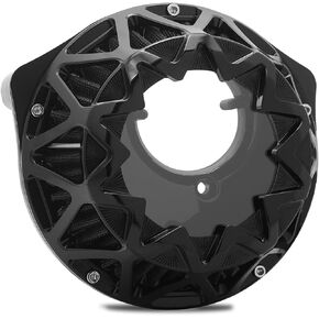 For harley davidson air cleaner filter intake Sportster 883 1200 Softail Touring street road king electra tri glide Dyna (Cross Style - All Black, D-For M8 Touring/Softail 2018-UP)