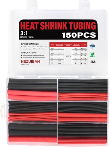 أنابيب الانكماش الحراري، 150 قطعة، أنابيب الانكماش الكهربائي in Kuwait