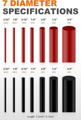 أنابيب الانكماش الحراري، 150 قطعة، أنابيب الانكماش الكهربائي in Kuwait