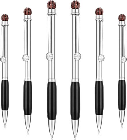 6 Pcs Soccer Ball Point Pen Metal Ballpoint Pen Black Ink Retractable Sports Pens Medium Point 0.5 mm Soft Grip Novelty Writing Party Favors for Kids School Office Party Supplies in Saudi Arabia