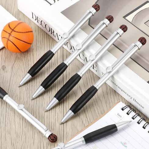 6 Pcs Soccer Ball Point Pen Metal Ballpoint Pen Black Ink Retractable Sports Pens Medium Point 0.5 mm Soft Grip Novelty Writing Party Favors for Kids School Office Party Supplies in Saudi Arabia