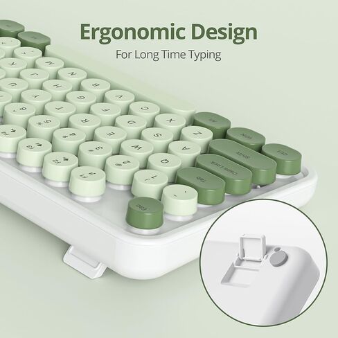 لوحة مفاتيح الآلة الكاتبة السلكية بالحجم الكامل، لوحة مفاتيح ماتشا باللون الأخضر، لوحة مفاتيح كمبيوتر قديمة مع أغطية مفاتيح مستديرة لأجهزة الكمبيوتر المحمول التي تعمل بنظام Windows (ماتشا) in Kuwait