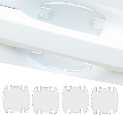 Carbon Fiber Car Door Handle Protector Films (4PC, Black, Universal Fit) in Saudi Arabia