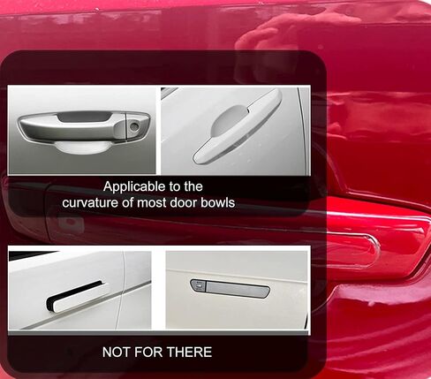 Carbon Fiber Car Door Handle Protector Films (4PC, Black, Universal Fit) in Saudi Arabia