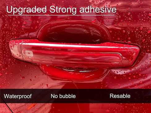 Carbon Fiber Car Door Handle Protector Films (4PC, Black, Universal Fit) in Saudi Arabia