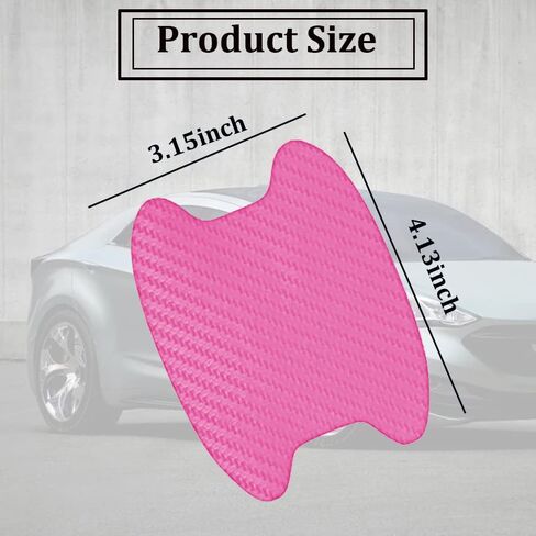 Carbon Fiber Car Door Handle Protector Films (4PC, Black, Universal Fit) in Saudi Arabia
