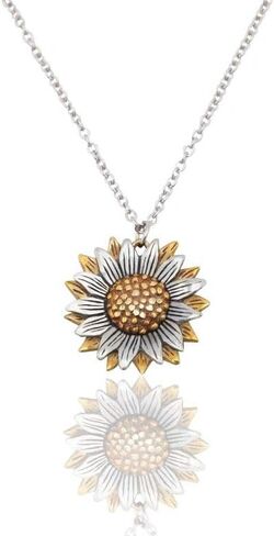 قلادة عباد الشمس للنساء من تشيوان، هدية للأم مع بطاقة تهنئة ملهمة (لونين) in Kuwait