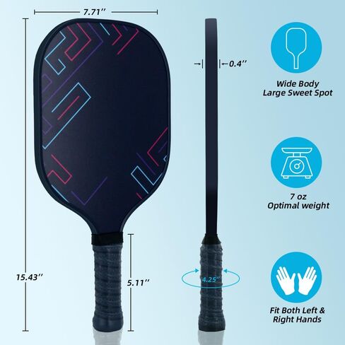 مجموعة Pickleball Paddles مكونة من 2 مجاذيف Pickleball معتمدة من USAPA كهدية للمبتدئين والمحترفين in Kuwait