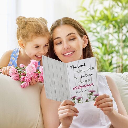 Containlol 24 Christian Greeting Cards, Inspirational Bible Verse Quote Scripture Floral Cards Religious Motivational Encouragement with Envelopes and Stickers for Women Men Supplies(Vintage) in Kuwait