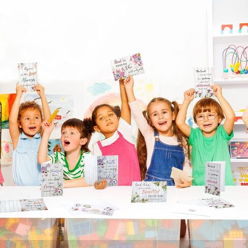 Containlol 24 Christian Greeting Cards, Inspirational Bible Verse Quote Scripture Floral Cards Religious Motivational Encouragement with Envelopes and Stickers for Women Men Supplies(Vintage) in Kuwait