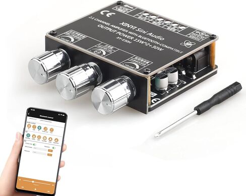 لوحة مضخم طاقة بلوتوث E30H 2.1 قناة 15 وات*2+30 وات تدعم اسم بلوتوث مخصص، وحدة مضخم طاقة الصوت 12 فولت-24 فولت لمكبر صوت بلوتوث DIY in Kuwait