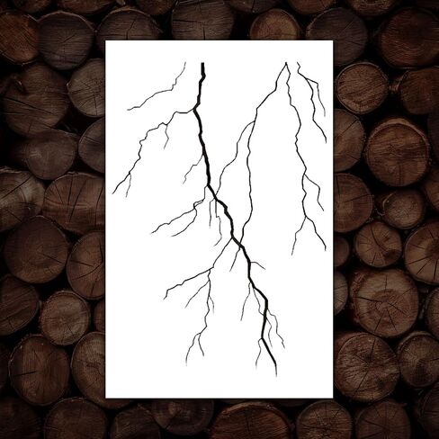 استنسل Lightning Bolt للفنون والحرف اليدوية، مناسب للرسم على الخشب والقماش والورق والنسيج والجدار والأثاث - استنسل مسمار عالي الدقة، استنسل إضاءة متعدد الاستخدامات 8.5 × 11 بوصة in Saudi Arabia