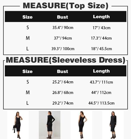 Lauweion Women Casual 2 Piece Dress Outfits Long Sleeve Crewneck Ribbed Knit Crop Sweater and Bodycon Midi Dress Set in Kuwait