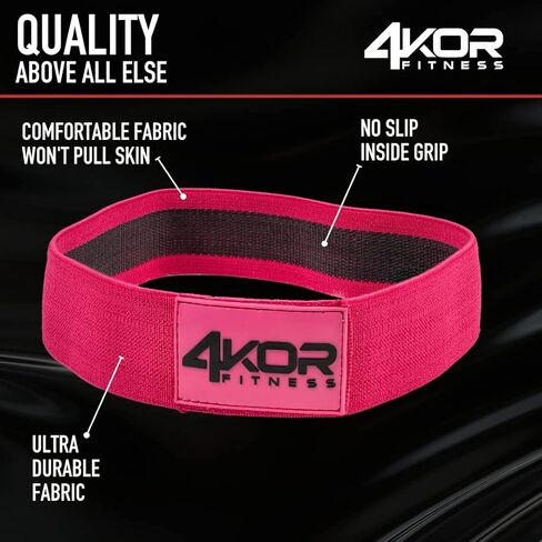 أحزمة مقاومة 4KOR - مجموعة من 3 | توحيد ورفع الألوية والذراعين والساقين - شريط تمرين لتدريب القوة، نسيج ناعم بعرض 2 بوصة - 3 مستويات من المقاومة المريحة in Kuwait