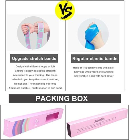 Exercise Bands Latin Elastic Bands Yoga Stretching Strap Resistance Bands for Dance,Gymnastics,Workout, Pilates Stretch band for Physical Therapy in Saudi Arabia