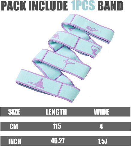 Exercise Bands Latin Elastic Bands Yoga Stretching Strap Resistance Bands for Dance,Gymnastics,Workout, Pilates Stretch band for Physical Therapy in Saudi Arabia