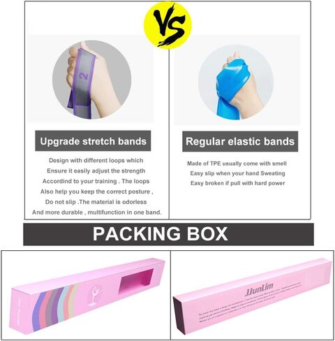 Exercise Bands Latin Elastic Bands Yoga Stretching Strap Resistance Bands for Dance,Gymnastics,Workout, Pilates Stretch band for Physical Therapy in Saudi Arabia