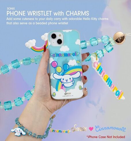 Sonix x Sanrio Phone Charm | Beaded Wristlet, Universal Phone Strap, and Detachable Cell Phone Lanyard with Silicone Charms in Saudi Arabia