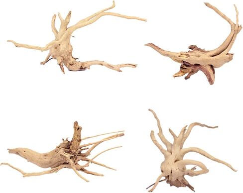 Ipetboom Natural Driftwood for Aquarium - 2pcs Driftwood for Freshwater Aquarium Hamster Water Bottle - Aquarium Decor Spider Wood Freshwater Fish Tank Reptile Driftwood Branch in Saudi Arabia