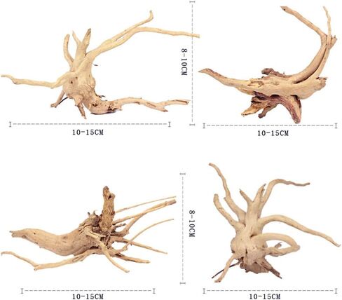 Ipetboom Natural Driftwood for Aquarium - 2pcs Driftwood for Freshwater Aquarium Hamster Water Bottle - Aquarium Decor Spider Wood Freshwater Fish Tank Reptile Driftwood Branch in Saudi Arabia