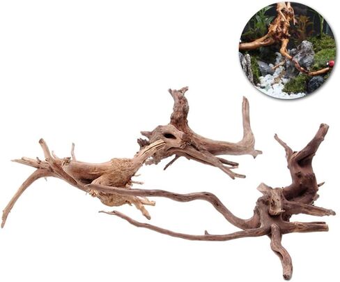Ipetboom Natural Driftwood for Aquarium - 2pcs Driftwood for Freshwater Aquarium Hamster Water Bottle - Aquarium Decor Spider Wood Freshwater Fish Tank Reptile Driftwood Branch in Saudi Arabia