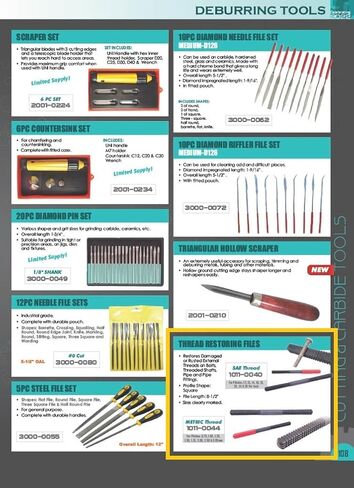 HHIP 1011-0040 12-28 TPI SAE Thread Restoring File, 8-1/2 Length in Saudi Arabia