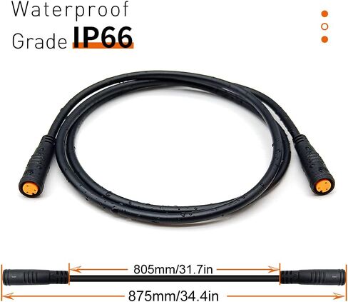 Extension Cable 2Pin/3Pin/4Pin/5Pin/6Pin/9Pin Plug Waterproof Connector for Ebike Kit,Display/Ebrake/Throttle/Shift Sensor/Hub Motor/Mid-Motor Signal Extension Cable in Saudi Arabia