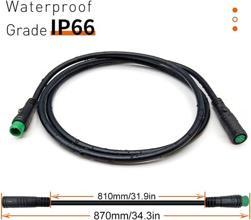 Extension Cable 2Pin/3Pin/4Pin/5Pin/6Pin/9Pin Plug Waterproof Connector for Ebike Kit,Display/Ebrake/Throttle/Shift Sensor/Hub Motor/Mid-Motor Signal Extension Cable in Saudi Arabia