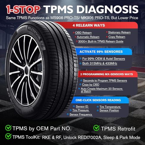 الماسح الضوئي Autel MaxiCOM MK900-TS: 2024 OS 11 MK900TS Up of MS906TS MX900TS MK808S-TS MK900 MK900BT، TPMS كامل مثل MS906 Pro-TS، 3000+ أداة مسح ثنائية الاتجاه، اختبار نشط، 40+ إعادة تعيين، طباعة WiFi، FCA SGW in Saudi Arabia